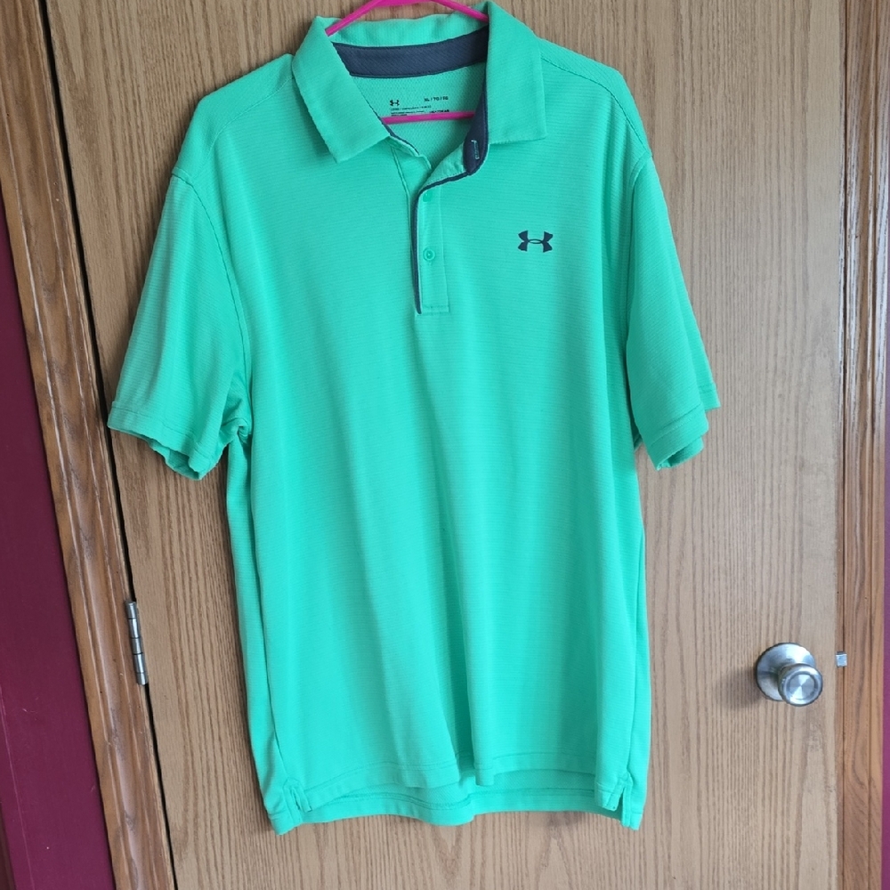 Under Armour Men's Bright Green Polo Shirt